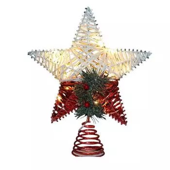 Рождественская елка звезда верхушка Декоративное рождественское украшение Рождественская елка украшения Рождественская елка светящиеся украшения для