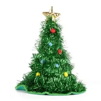 Рождественская елочная шапка с блестками, веселый реквизит для вечеринки