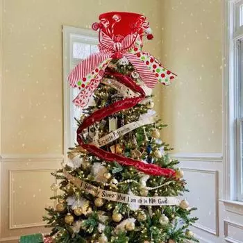 Рождественская елочная шляпа Yousheng, красная бархатная шляпа с бантом в виде леденца на палочке, зимняя праздничная рождественская шляпа, декор для украшения домашней вечеринки B