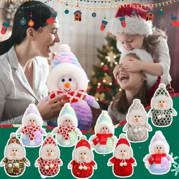 Рождественская фигурка снеговика, праздничный подарок, плюшевая игрушка, креативные декоративные подарочные украшения One Size