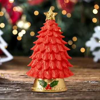 Рождественская фигурка, украшение, современные скульптуры из смолы с подсветкой, домашний декор для вечеринки, красный