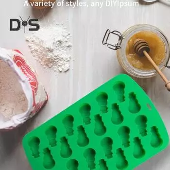 Рождественская форма для шоколада, силиконовая форма для самостоятельного изготовления, форма для желе в виде оленя Санта-Клауса, пряничных человечков, рождественских елок, снеговиков, чулок, конфет, торта, мыла C