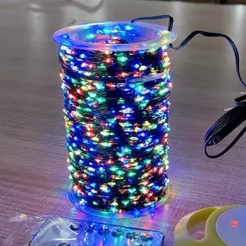 Рождественская гирлянда 20 м с пультом дистанционного управления, водонепроницаемая, 8 режимов, рождественская елка белый