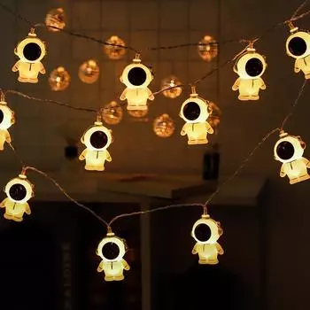 Рождественская гирлянда «Астронавт» Светодиодные USB-светильники Гирлянда на батарейках для украшения рождественской вечеринки в помещении 670 1.5m 10leds USB