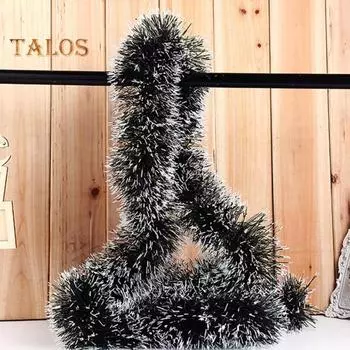 Рождественская гирлянда, елочная мишура, украшение из пластика, гирлянда для потолка, подвесное украшение для внутреннего и наружного домашнего декора A