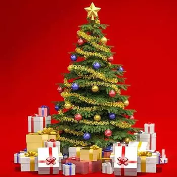 Рождественская гирлянда из сосны, реалистичные искусственные сосновые ленты, рождественский венок, украшение для елки в помещении и на открытом воздухе 10M темно-зеленого