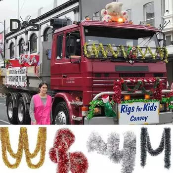 Рождественская гирлянда из сосны, реалистичные искусственные сосновые ленты, рождественский венок, украшение для елки, украшение для дома и улицы, сувениры для вечеринок 10M зелёный