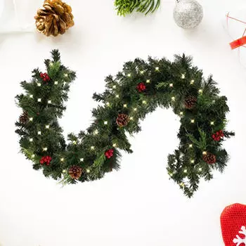 Рождественская гирлянда многоразовый искусственный венок для лестницы шкафа новоселье 180cm