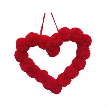 Рождественская гирлянда Реквизит для мероприятий Фоновые украшения Гирлянды в форме сердца Праздничное украшение для Red