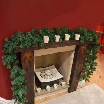 Рождественская гирлянда с 30 светодиодными лампами Искусственная сосновая гирлянда Рождественская пихтовая гирлянда