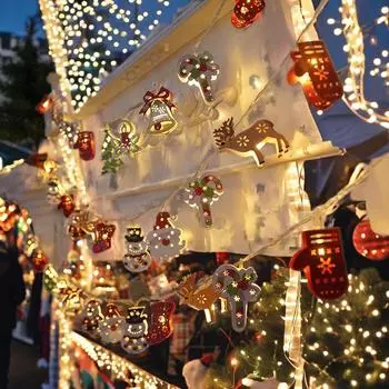 Рождественская гирлянда Санта-Клаус Снеговик USB-гирлянда Светодиодная рождественская елка Декоративный светильник Праздничный декор Рождественское украшение 6M 40 lights