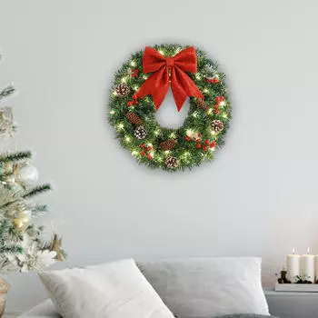 Рождественская гирлянда венок украшение рождественские поделки фестиваль дверь зима для 40CM