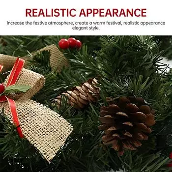 Рождественская гирлянда высотой 8,8 футов с 50 светодиодами, 8 режимами освещения, с питанием от батареи, подвесная гирлянда с Рождеством 2.7m