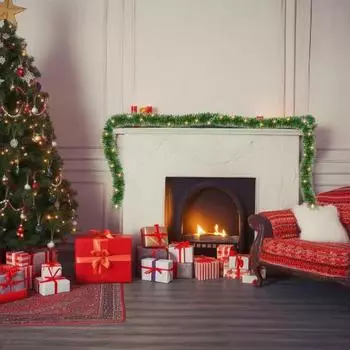 Рождественская гирлянда Yousheng с гирляндой, искусственная зелень, рождественская гирлянда со светодиодной подсветкой, украшение из ели Норвуд для лестницы, балкона, окна 450 теплый белый