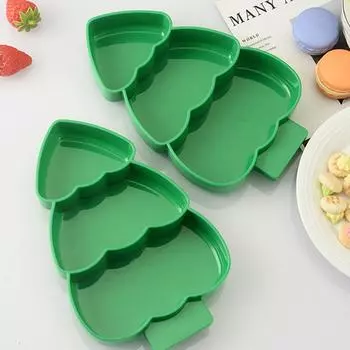 Рождественская гостиная Конфеты Закуски Орехи Поднос для закусок Разделенный поднос для еды Контейнеры для еды в форме рождественской елки Бытовая техника