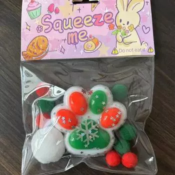 Рождественская игрушка-лапка, имитирующая кошачью, милая мягкая игрушка для снятия стресса с медленным отскоком, креативные игрушки для снятия стресса, небольшие подарки A1