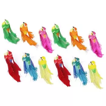 Рождественская имитация перьев птицы садовая ветка дерева украшение