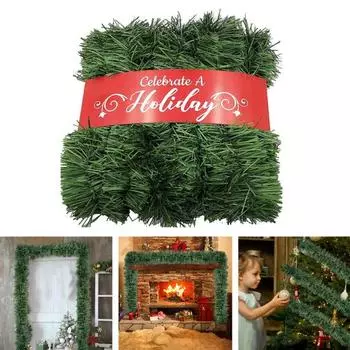 Рождественская искусственная гирлянда, новинка, венок, универсальный, прочный, огнестойкий, долговечный, праздничный венок для лестницы 3M