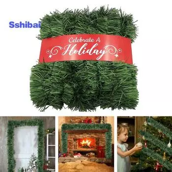 Рождественская искусственная гирлянда, новинка, венок, универсальный, прочный, огнестойкий, долговечный, праздничный венок для лестницы 3M