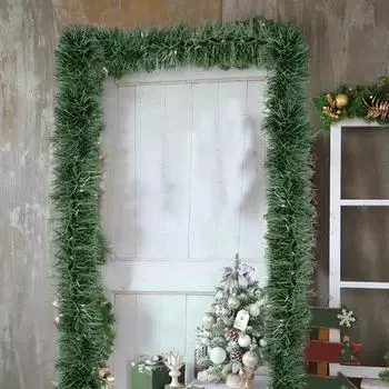 Рождественская искусственная гирлянда, новинка, венок, универсальный, прочный, огнестойкий, долговечный, праздничный венок для лестницы 3M