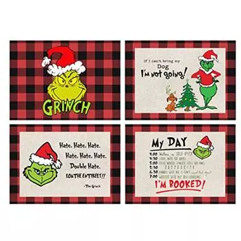 Рождественская клетчатая салфетка, тканевые салфетки, теплоизоляционный коврик, моющийся коврик для стола