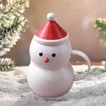 Рождественская кофейная кружка, чайная чашка, украшение, новинка, керамический снеговик для молока