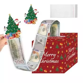 Рождественская копилка для денег, подарок, сюрприз, держатель для денег, рождественская елка