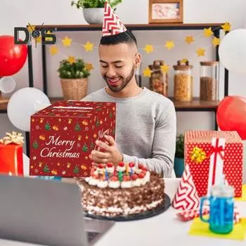 Рождественская копилка для денег, подарок, вытягивание, самодельный сюрприз, держатель для денег, рождественская елка, вытягивание, коробка для денег на Рождество, день рождения, вечеринка, принадлежности красный