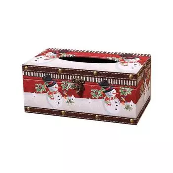 Рождественская коробка для салфеток для дома, обеденный стол, гостиная, журнальный столик, настольная бумажная коробка, туба для салфеток