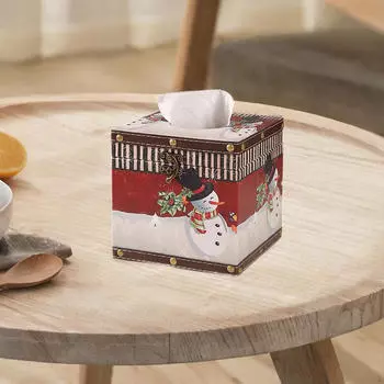 Рождественская коробка с салфетками, чехол, салфетка, модная статуэтка, держатель для бумаги, органайзер для стола Green