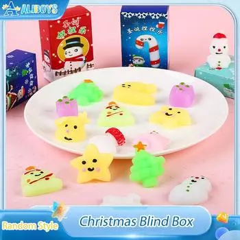 Рождественская коробка-слепок Санта-Клаус, мягкая игрушка-антистресс, подарок на день рождения для детей, подарок на Рождество 1 pc