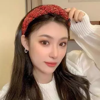 Рождественская красная повязка на голову винтажная широкая повязка для волос легкая противоскользящая петля для волос для женщин и девочек H