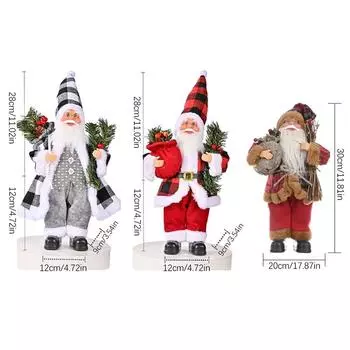 Рождественская креативная тканевая кукла Санта-Клауса, мини-кукла, игрушка, украшение и простая домашняя обстановка 2024 года, фигурки и мини