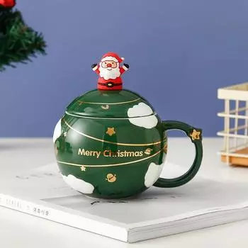 Рождественская кружка Сферическая кофейная чашка Рождественский подарок Чашка для воды Чашка для молока Индивидуальная кружка
