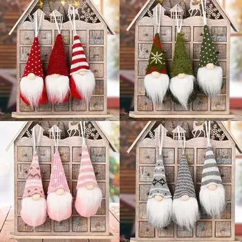 Рождественская кукла без лица, подвеска в виде капли на рождественскую елку, украшение для подвешивания своими руками, рождественское украшение 2023 года, подарок на Новый год в Навидаде