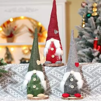 Рождественская кукла, декоративная часть для праздничного украшения дома, праздничное украшение, идеально подходящее для рождественских вечеринок One Size красный