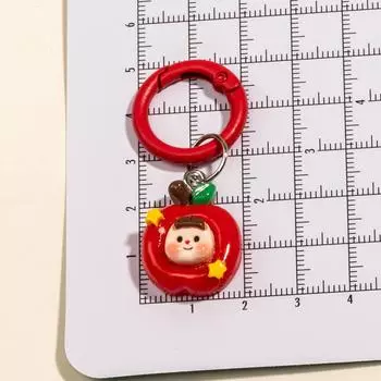 Рождественская кукла Duomei из смолы брелок для ключей с изображением оленя, рождественского венка, яблока, маленькой девочки, брелок для рюкзака, подвески, подарок