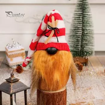 Рождественская кукла-гном безликая красная сердечная гномная плюшевая игрушка-украшение с цветной бородой безликая кукла праздничное украшение для домашнего офиса C