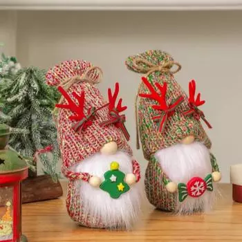 Рождественская кукла-гном, фигурка осеннего гнома, рождественская кукла-гном без лица, рождественское украшение для дома, шведский орнамент ручной работы