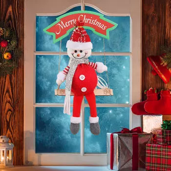 Рождественская кукла качели елочное украшение игрушка для камина Snowman