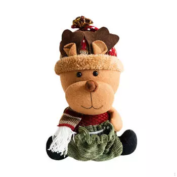 Рождественская кукла-конфетница в виде лося, тканевые сувениры для вечеринок, рождественские украшения, мультяшный рабочий стол