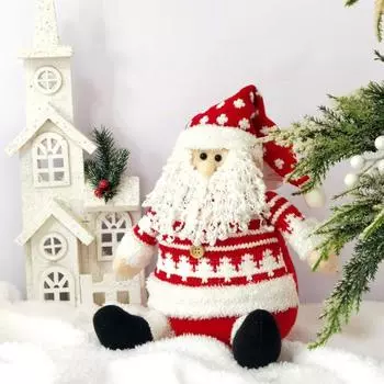 Рождественская кукла плюшевая сидящая Санта-Клаус лось снеговик фигурка мягкая игрушка A
