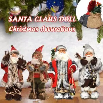 Рождественская кукла Санта-Клауса Nikitas, рождественский подарок ребенку, украшение стола для дома, мягкая и удобная One Size