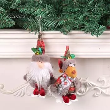 Рождественская кукла Санта-Клауса, подвесное украшение, 3D плюшевый медведь, снеговик, лось, многоразовое украшение для рождественской елки, кулон, вечерние, праздничный декор, фестиваль, подарок Bear