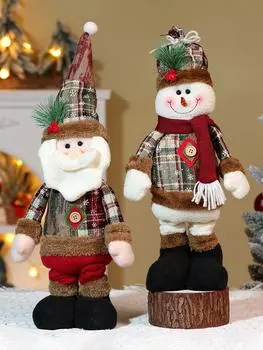 Рождественская кукла Санта Клауса Веселые рождественские украшения для дома 2024 Настольные рождественские украшения Navidad Natal Noel Новогодний декор 2025 Подарки