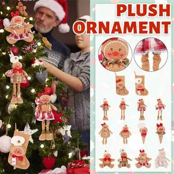 Рождественская кукла Серия Тканевые длинноногие украшения для витрины Украшения для рождественской елки Рождественские чулки Украшения One Size