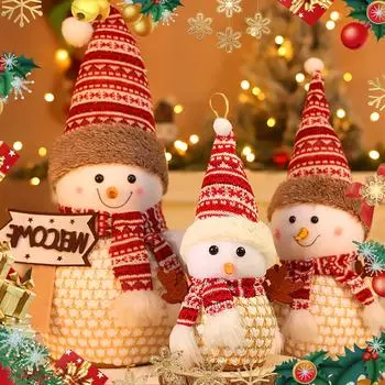 Рождественская кукла-снеговик Рождественская кукла Украшения Праздничные подарки Декорации для оформления витрин торговых центров One Size красный