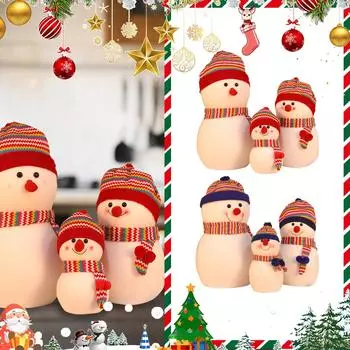 Рождественская кукла-снеговик Рождественская кукла Украшения Праздничные подарки Декорации для оформления витрин торговых центров One Size красный