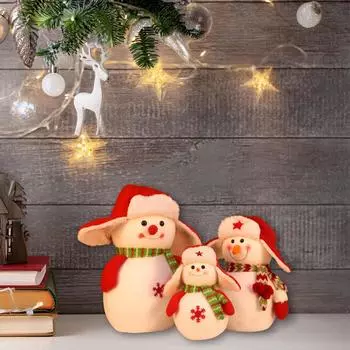 Рождественская кукла-снеговик Рождественская кукла Украшения Праздничные подарки Декорации для оформления витрин торговых центров One Size белый