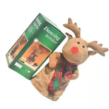 Рождественская кукла, тематическая вечеринка в виде животных, декоративная рождественская детская игрушка, мягкая настольная витрина, украшение на батарейках